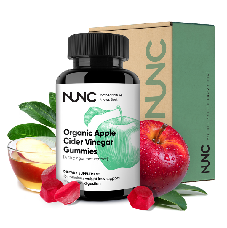 NUNC - Organic Apple Cider Vinegar Gummies - 1 Bottle.