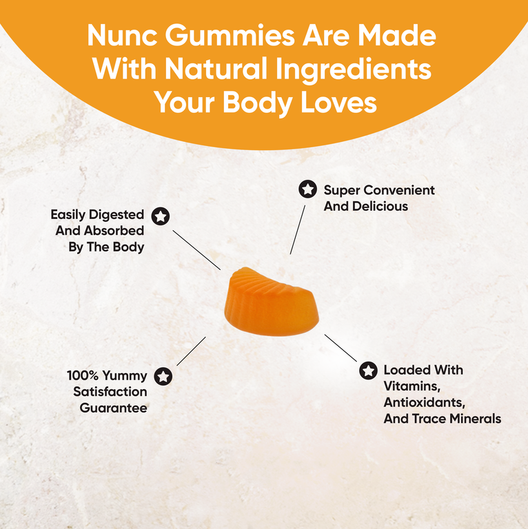 NUNC - Vitamin C Gummies (250 MG) - 2 Bottles.