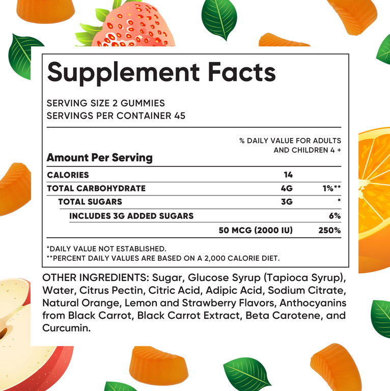 NUNC - Vitamin C Gummies (250 MG) - 2 Bottles.