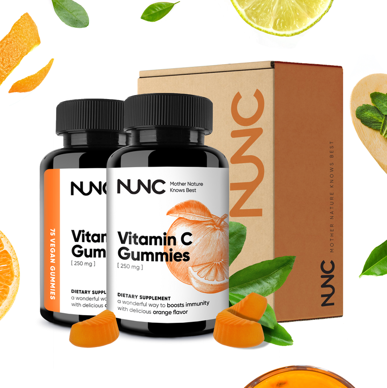 NUNC - Vitamin C Gummies (250 MG) - 2 Bottles.